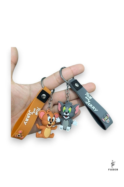 Tom And Jerry Silicone Couple Keychain