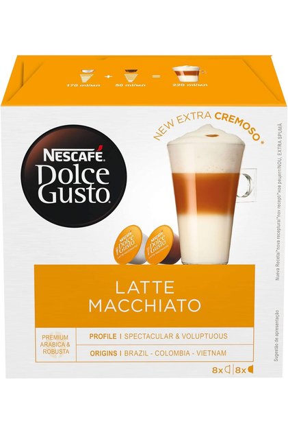 Dolce Gusto Latte Macchiato Coffee Capsules, 6 oz