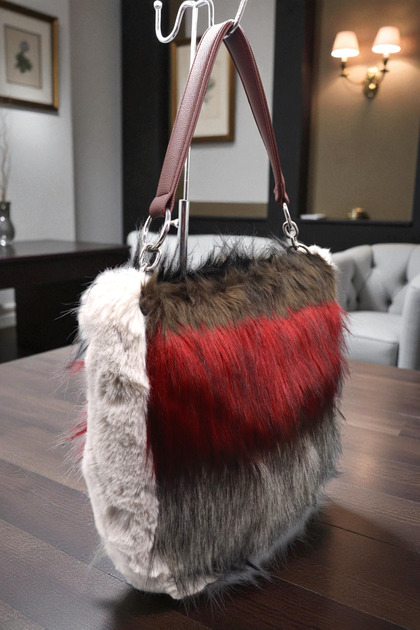 Women's Shoulder Bag. Furry Arm Bag.