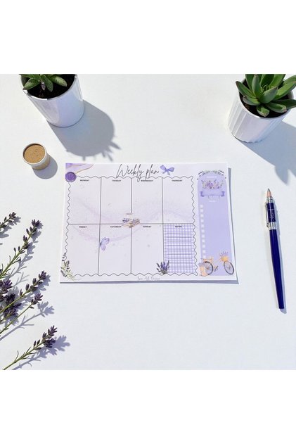 Lavanta Themed Weekly Planner Pull-Out