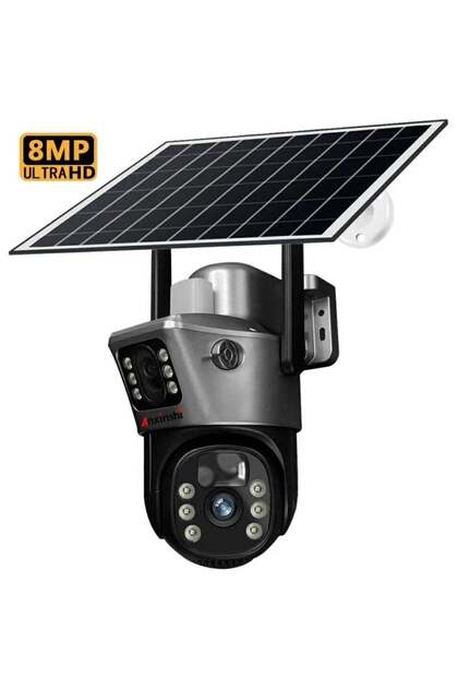 4G Dual Lens Dual Screen Battery CCTV with Motion Detection & Automatic Tracking - Wireless Solar Ca