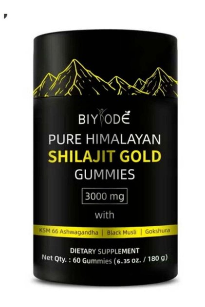Pure Himalayan Shilajit Gummies Gold Lab Tested No Added Sugar, Ashwagandha, Gokshura Fulvic Acid & 85+ Trace Minerals I for Men, Women I Non-GMO I 100% Natural & Organic I 60 Gummies