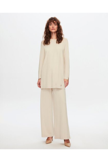 T24Y-6001 Basic Uzun Kollu Triko Tunik 1024-NİLE