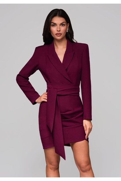 Rochie de seară LA-OM-DLR166 - vișinie