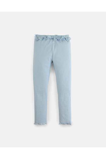 Girls Ruffled Waist Leggings