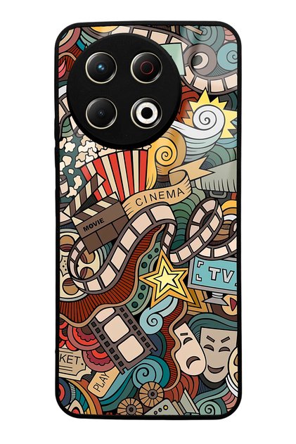 Tecno Spark 30 Pro Compatible Retro Cinema Design Glossy Phone Case