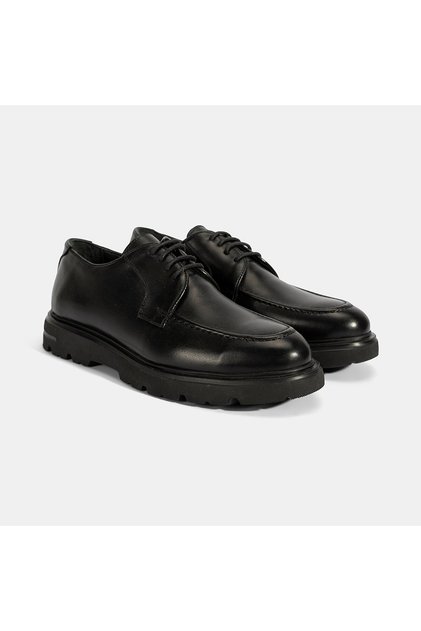 Men's Black Leather Casual Shoes