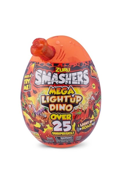 Figurină surpriză Smashers - Mega Dinozaur luminos, 21 cm