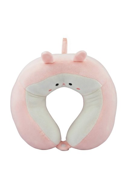 Kids Kedi Figürlü Boyun Yastığı – Yumuşak Doku, Çıtçıtlı Tasarım ve Ergonomik Konfor