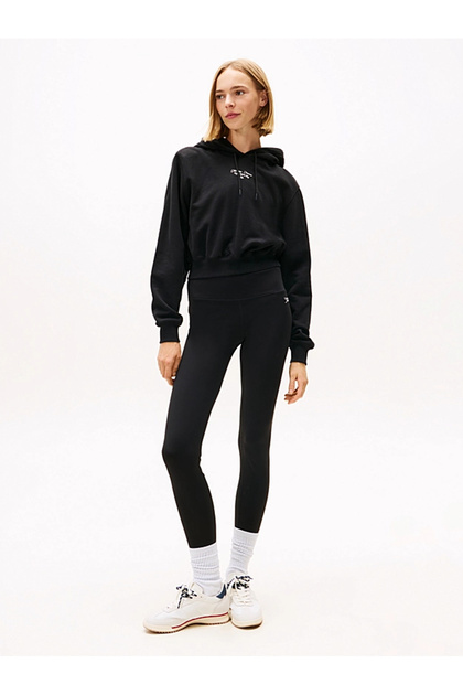 Tjw Silver Color Lettering Printed Women's Black Leggings Dw0Dw21830Bds