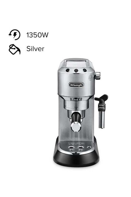 Dedica EC685.M Espresso Machine, 1.1L, 1450W, Silver BUY EC685 METAL AND GET A FREE GOLF CABLE