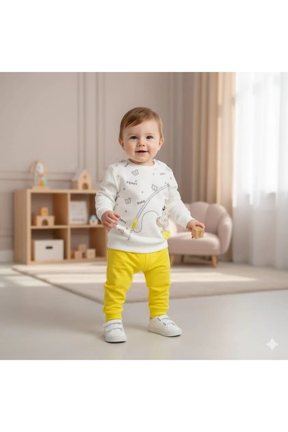 Boy Bear Printed Top and Bottom Two-Piece Casual Set