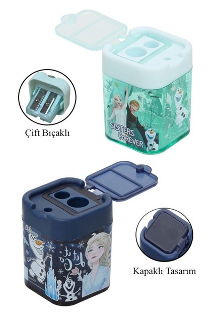 2-Pack Pencil Sharpener 2 Pieces Snow Queen Wide Chamber Double Blade Pencil Sharpener No3 Figured Jumbo Pencil