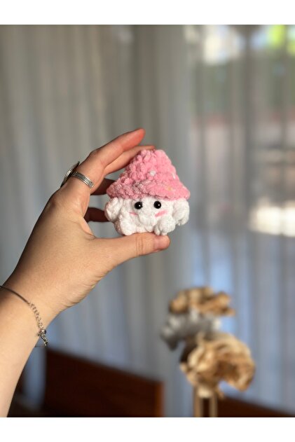 Tığ İşi Amigurumi Mini Mantar Anahtarlık | Sevgiliye ve Arkadaşa Hediye | Çanta Süsü