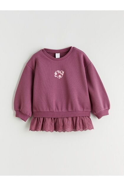LCW Kids Crew Neck Long Sleeve Girls Sweatshirt