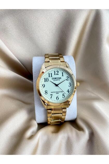 Smstr26 Classic Phosphorescent Metal Men's Wristwatch with Numerals
