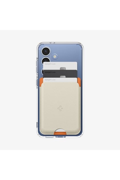 Nano Pop Magnetic 3 Card Holder for Samsung Galaxy S25 series iPhone series Orange Beige