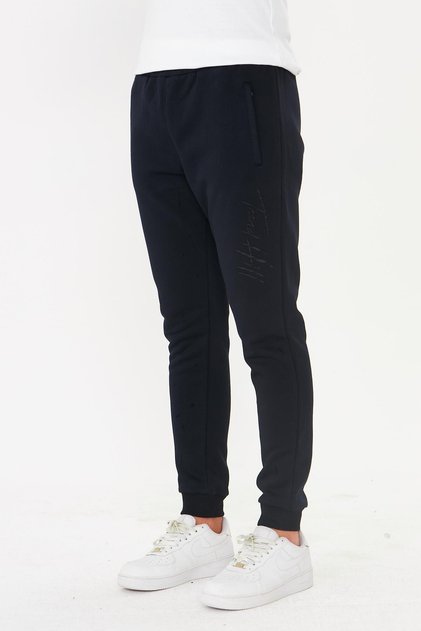 Pantaloni de sport pentru bărbați, iarnă, cu 3 fire, bleumarin 201305-L