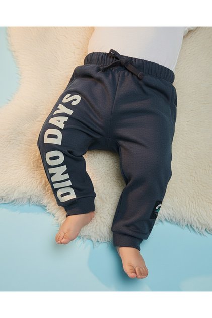 Infant Boys Charcoal Dino Track Pants
