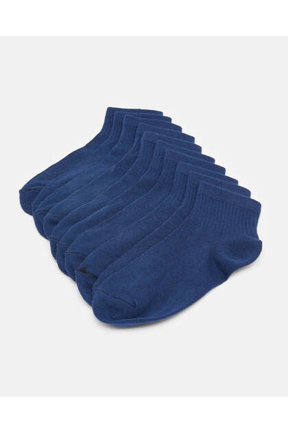 Senior Boys Navy High Ankle Length Socks (Pack of 5)