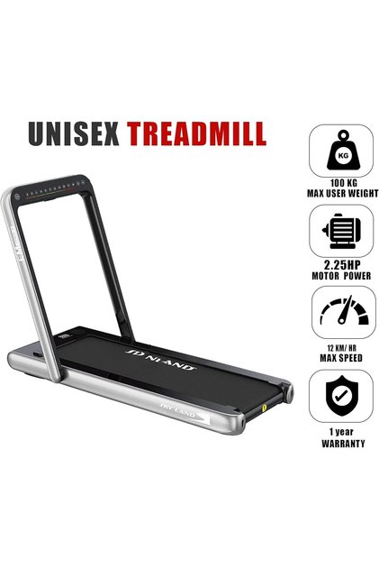 2-in-1 Foldable Treadmill EM-1282-G | Auto Speed, Bluetooth, LED Display Walking Pad for Home