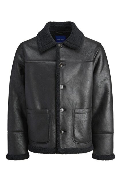 Jack & Jones JJECASABLANCA PU JACKET PU DERİ MONT BLACK - Fiyatı