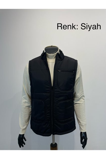 Men's Cold Wind and Waterproof Classic Oversized Vest with Fleece Inside 0111