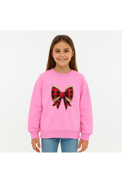 Atabay 116-11-25 Girl's Printed Sweatshirt – Soft Cotton Fabric, Daily Comfortable Fit (4-8 Years)