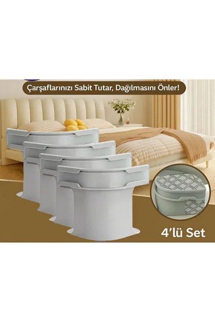 4 ADET Çarşaf Nevresim Düzenleyici Görünmez Çarşaf Kilidi