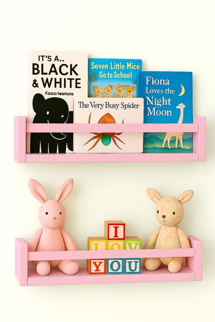1pcs Etajera carti Montessori din lemn - 45 cm