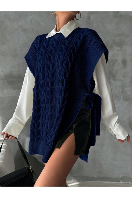 Stylish Solid Color Stand Collar Vest for Women - Adjustable Lace-Up Spring Summer Fall Casual