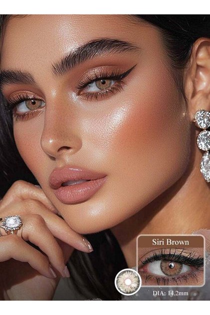 FreshLady Freshlady Colored Contact Lenses Siri Brown 14.20mm Yearly Disposable for Daily Wear