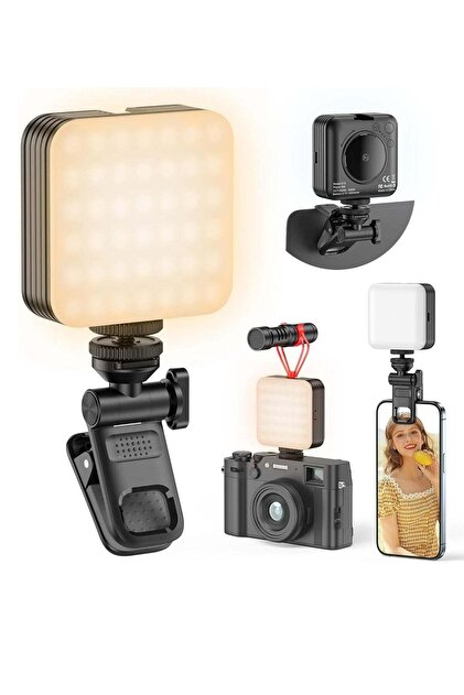 80 LED Selfie Light, Phone Light with Clip & 1/4 in Screw Hole