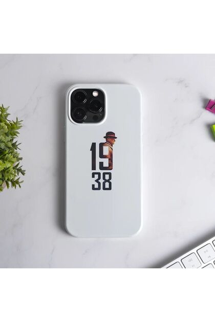 Premium Quality Launch Phone Case with Velvet Interior and Ataturk Pattern, Compatible with iPhone 13/14