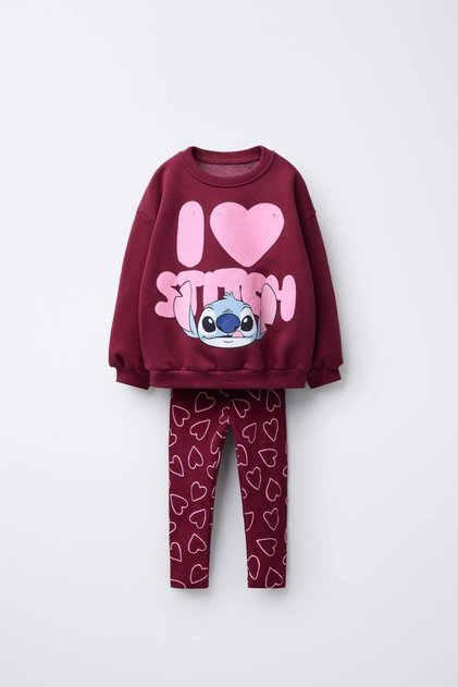 Girls' Stitch Three-Thread Fleece-Lined Winter Full-Fit Suit
