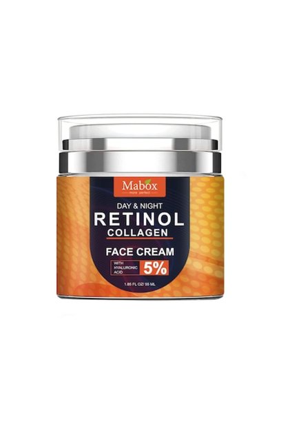 Cremă de față Alhena cu retinol și colagen, acid hialuronic 5%, 55 ml