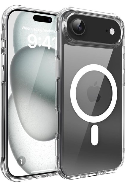Clear Case for iPhone 17 Air - Anti-Yellowing Slim Magnetic TPU + Acrylic, MagSafe Compati