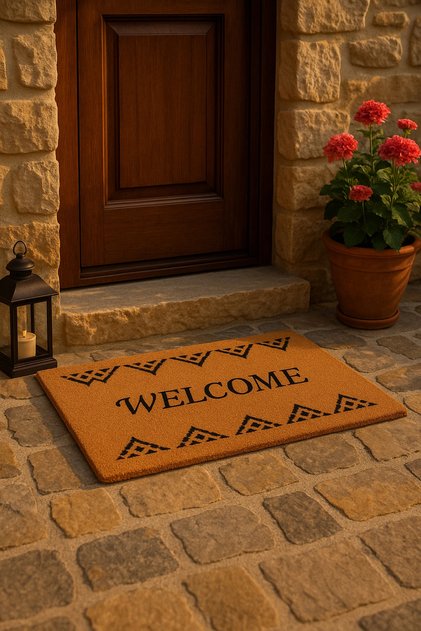 Velür Coco Textured Welcome Doormat for Front Door Outdoor 45X70Cm 27Ycm260108