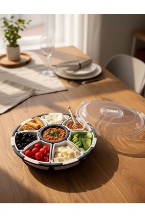 GRİMOR Life 7 Bölmeli Çok Amaçlı Plastik Kahvaltılık Ve Çerezlik