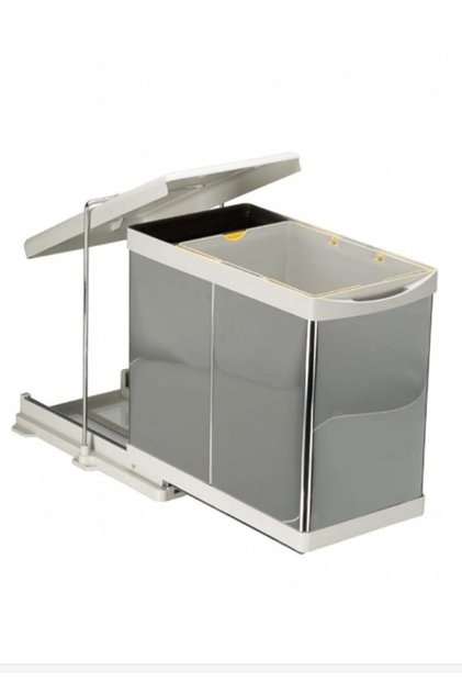 Pelikan Steely 21100 Rail Cabinet Kitchen Trash Can-20+1 Liters