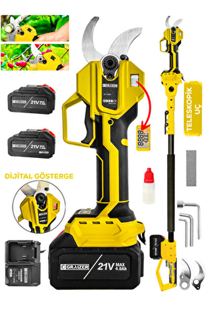 STEİNER T-50 Mm Dijital Kömürsüz Akülü Bağ Dal Ağaç Kesme Biçme