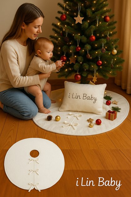 Christmas Tree Skirt, Pine Tree Cover, Soft Plush, Christmas Tree Cover, 90X90