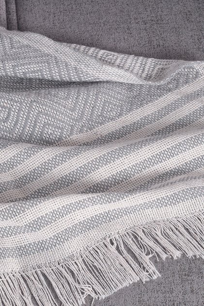 Cotton 310 cm Sofa Cover for Armrests, Sofa Bed Cover with Fringe on the Front, Multi-Purpose Non-Slip
