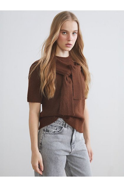 I Binding Detailed Zero Roba Collar Women's Knitwear Sweater from Freezen Store