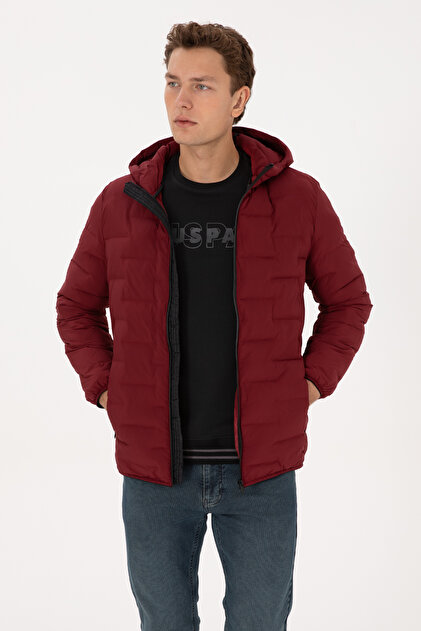 Men's Burgundy Coat 50311988-Vr014