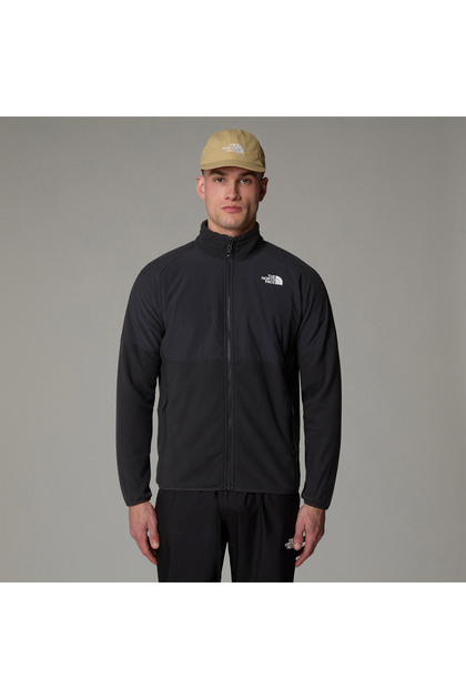 Nf0A89Jgu8M1-M Glacier Full Zip Gray Zippered Collar Standard Plain Men's Sweatshirt