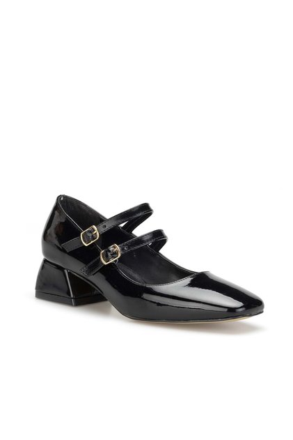 Ds Spillo-520 Patent Leather Black Women's Daily Classic Heeled Shoes