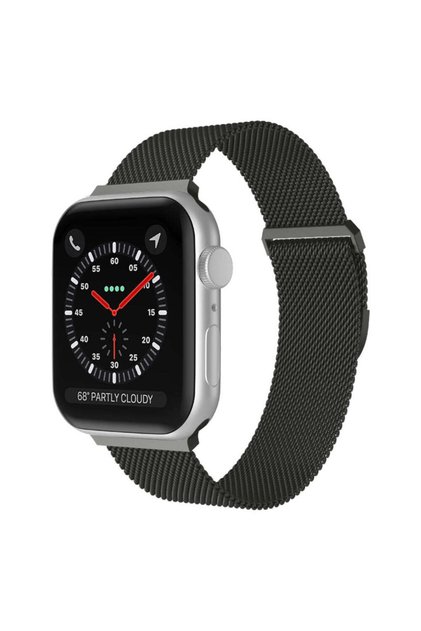 Curea Milanese Metalica Apple Watch SE/9/8/7/6/5/4/3/2/1 - 38/40/41MM, Ajustabila, Gri inchis