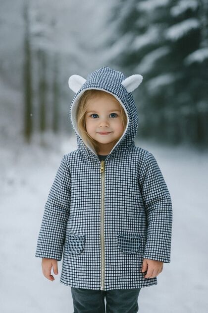 Coat with Cotton Lining Inside