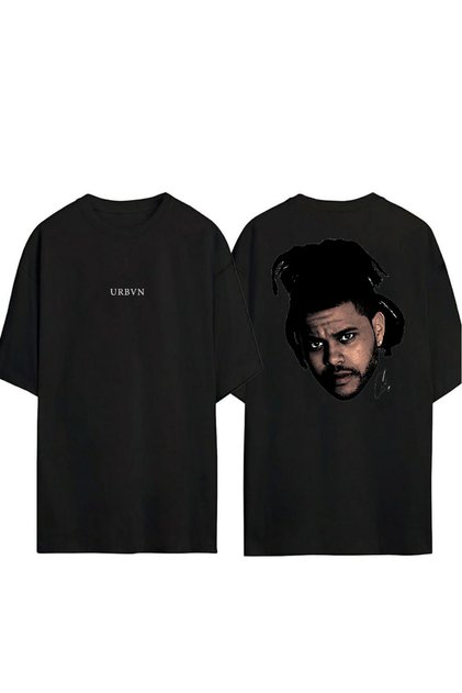 Weekend Design Printed Black Oversized t Shirt